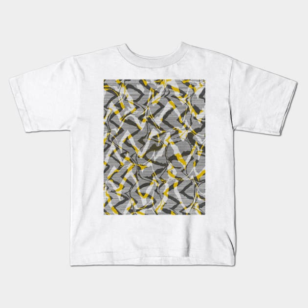 Abstract zebra yellow Kids T-Shirt by Remotextiles